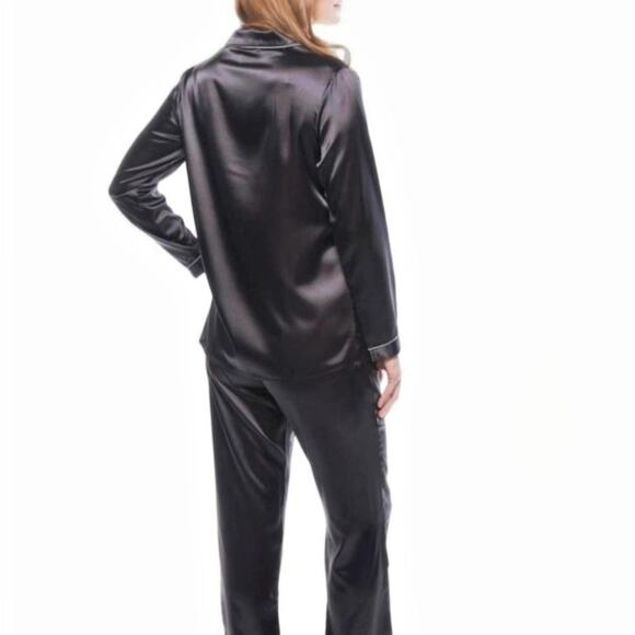 NWT Satin Pajama Set Women’s Medium Black – Holiday Gift Ready - Picture 5 of 5